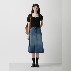 [쥬크]A라인 데님 롱 스커트 (Z253PSD402)