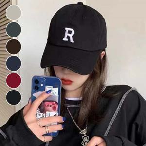 베이직 디자인 클래식 R자수 야구모자 캡모자