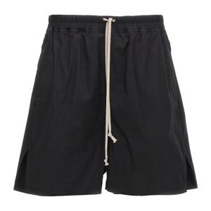 릭오웬스 코튼 포플린 드로스트링 웨이스트 버뮤다 쇼츠 RU01F2