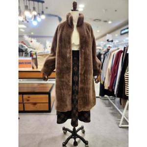 스테파니 세이브존01 밍크 차이나 롱 코트 A25JK5451