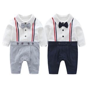 [엠케이] 두줄 스트라이프 정장 우주복(3-24개월) 300179