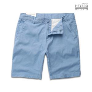 커플 스탠다드 스판 면반바지 5부바지 베이직블루