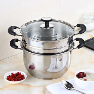 키친아트 아티스트 2단 스텐 찜솥 찜냄비 24cm