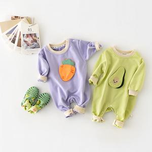 [엠케이] 아보카도와 당근 유아 긴팔 우주복(66-90) 204506