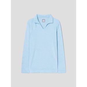 [LANSMERE] FEDELI 테리 오픈 칼라 폴로넥  스카이 블루 (LA5241FD3Q)