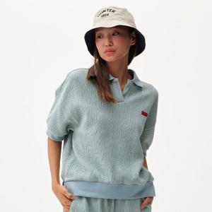 [WOMEN] 스트라이프 인터로크 폴로 티셔츠 - 롤링무어 HAW0002ASZRLM