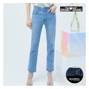 [뱅뱅][뱅뱅] 여성 썸머 스트레이트핏 스판 데님 스카이