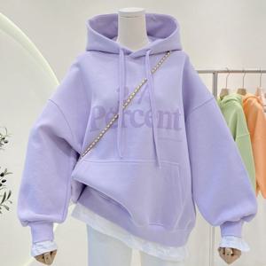 [드레스허그] PERCENT 파스텔 후드 티셔츠 6COLOR