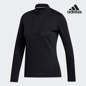 아디다스골프 여성 하프 집업 긴팔 티셔츠 블랙 FS6332