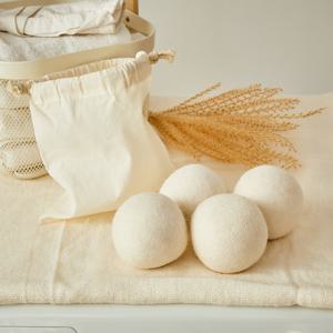 [모던하우스] 세탁 건조기 양모볼 8cm 4개입(파우치 증정)_크림