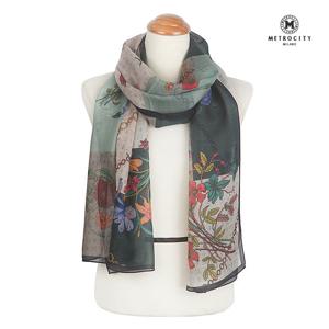 [메트로시티(스카프)]가을정원 울실크스카프 MSFD-1805