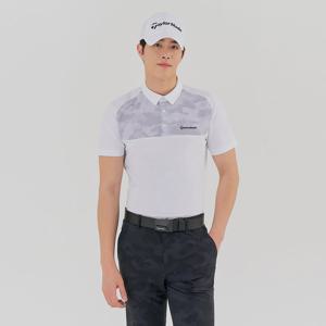 테일러메이드 남성 카모 카라 반팔 티셔츠 TMTYM2141-100