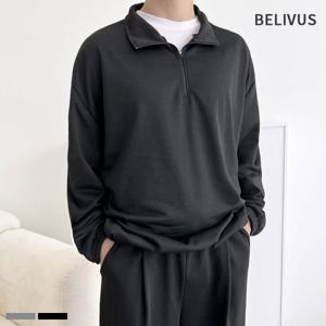 [빌리버스]빌리버스 남성 반집업 맨투맨 BDT368 스웨트셔츠 카라
