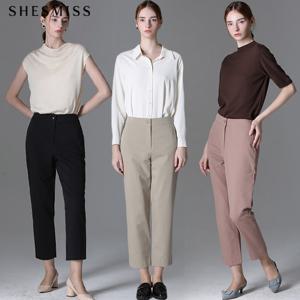 [쉬즈미스] 스티치 포인트 캐쥬얼 슬랙스