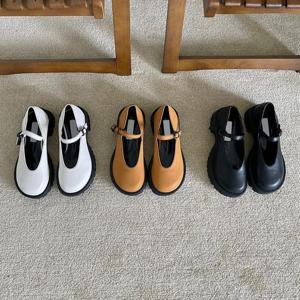 [슈썸] RJ-o471 여성 통굽 펌프스 복고 메리제인 단화슈즈