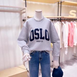 [시에로]  SK8TSF422_OSLO 로고 맨투맨 티셔츠