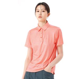 콜핑 여성 여름 하이쿨 메쉬 반팔 카라 티셔츠