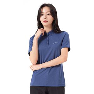 콜핑 여성 여름 하이쿨 도트 반팔 카라 티셔츠