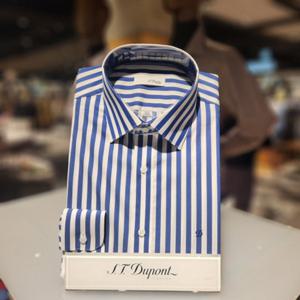 듀퐁셔츠 SE4SM21LS323SNY 컴포터블 라인 착용감이 편한 스트라이프 스트레치 슬림 핏 셔츠