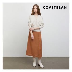 [코벳블랑][COVETBLAN] 언발란스 주름 스커트(V222MSK103W)