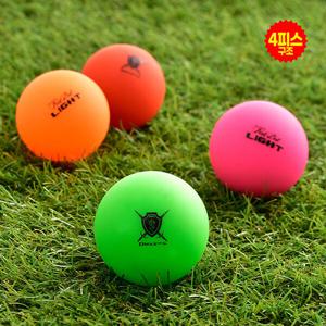 [기타브랜드][디맥스프로] 파크골프 형광 라이트 4피스 골프공