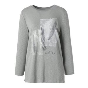 [벨리시앙]라운드넥 프린트 비딩 티블라우스 BL2318