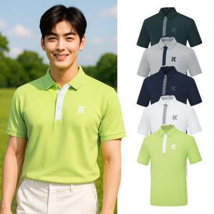 콜핑 남성 로고 기능성 하이쿨 등산 카라 반팔 티셔츠 2042TK816M