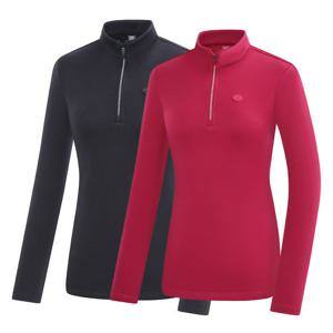 콜핑 여성 긴팔 집업 티셔츠 스판 기모 보온 여자 겨울 모리나 KST0466W