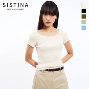 [SISTINA] 인기 미니멀 딥 라운드넥 니트_ASKPOO21700