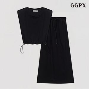 [GGPX]밴딩 롱 스커트 셋업 (GOBOW045D)
