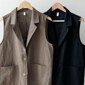 블레싱린넨와이드조끼 406S329S 빅사이즈 여성의류