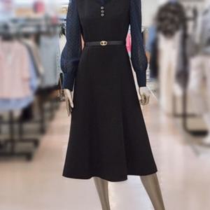 [미니멈]MYCGWO8070블라우스 레이어드 플레어 원피스