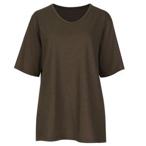 샵앤) 슬럽 면 루즈핏 V넥 반팔티 DAI-WSH-0521-브라운