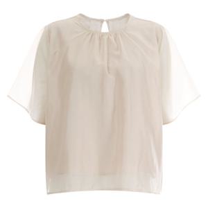 샵앤) 여성 루즈핏 티니 반팔 블라우스 LEM-WBL-12127-베이지
