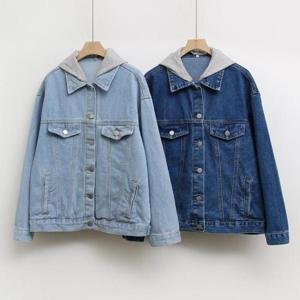 루마데 레이어드 재킷 데일리 청 스프링 후디 여성