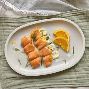 [더플루스]사투르니아 로마 타원 플랫 오발 플레이트 33cm