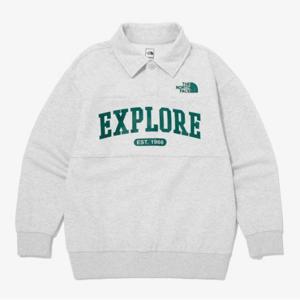 노스페이스키즈맨투맨 JQS NM5MQ05S 키즈 스쿨데이 칼라 스