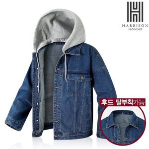 [해리슨] 후드 탈부착 오버핏 청자켓 IC1025
