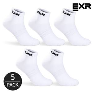 [EXR]EXR 남성 심플 스탠다드 발목양말 5P_WHBK
