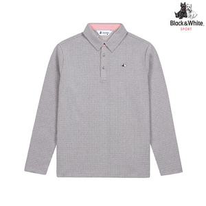 [블랙앤화이트] 남성 자가드 폴로카라 티셔츠 9324GXZP_PINK