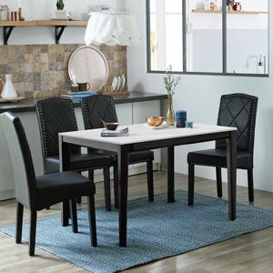 베스트리빙 루마니아 코코 12T 포세린 통세라믹 4인(1200) 식탁세트/의자4개