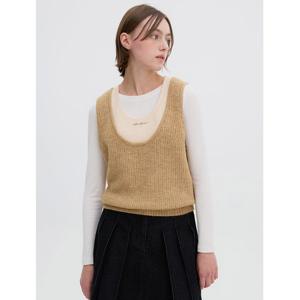 [올리브데올리브]레이어드 슬리브리스 니트 (OK4AV853)