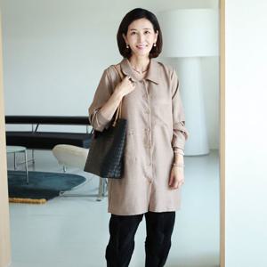 [쉬즈마담]T57169 에일리 언발포켓 롱셔츠