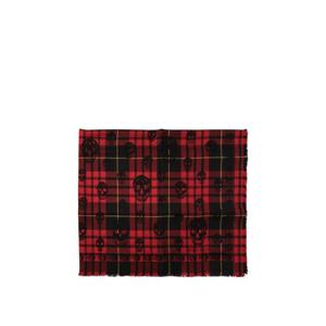 알렉산더맥퀸 남성 레드 Tartan Skull 스카프 4294124200Q6460