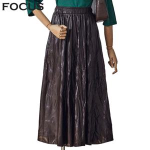 [포커스]인조가죽 플리츠 스커트 (FW4J3SK3108)