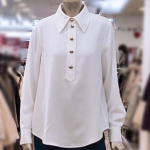 [미니멈]MXDGWB0180 금장버튼 블라우스