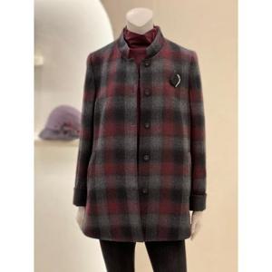 벨리시앙 세이브존01 스탠드 칼라 울체크 재킷(2color) JK1407