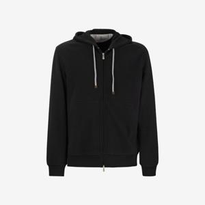 브루넬로쿠치넬리 테리 후드 집업 블랙 남성 M0T359069G C101