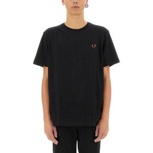 프레드페리 남성 블랙 반팔 티셔츠 FPM160051_X56