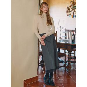 [올리브데올리브]밑단 포인트 H라인 롱 스커트(OW4WS968)